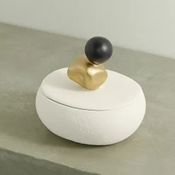 Boite A Bijoux (Blanc, Or, Noir)