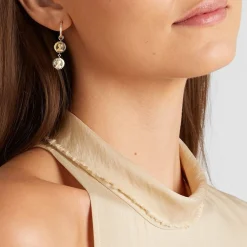 Boucle D'Oreille Double Piece Louise D'Or