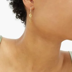 Boucle D'Oreille Double Piece Louise D'Or