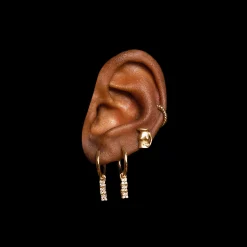 Boucle D'Oreille Trio Bronte Dore