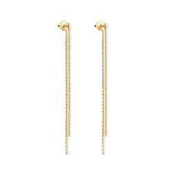 Boucles D'Oreilles A Pampilles A Deux Lignes