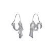 Boucles D'Oreilles Drapees Pendantes (Argent)