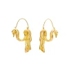 Boucles D'Oreilles Drapees Pendantes (Or)