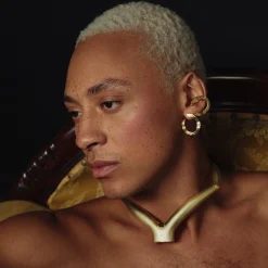 Boucles D'Oreilles Ecorce Doree