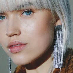 Boucles D'Oreilles Grand Fil (Argent)