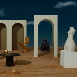 Duo Petites Femmes (Noir, Marbre)