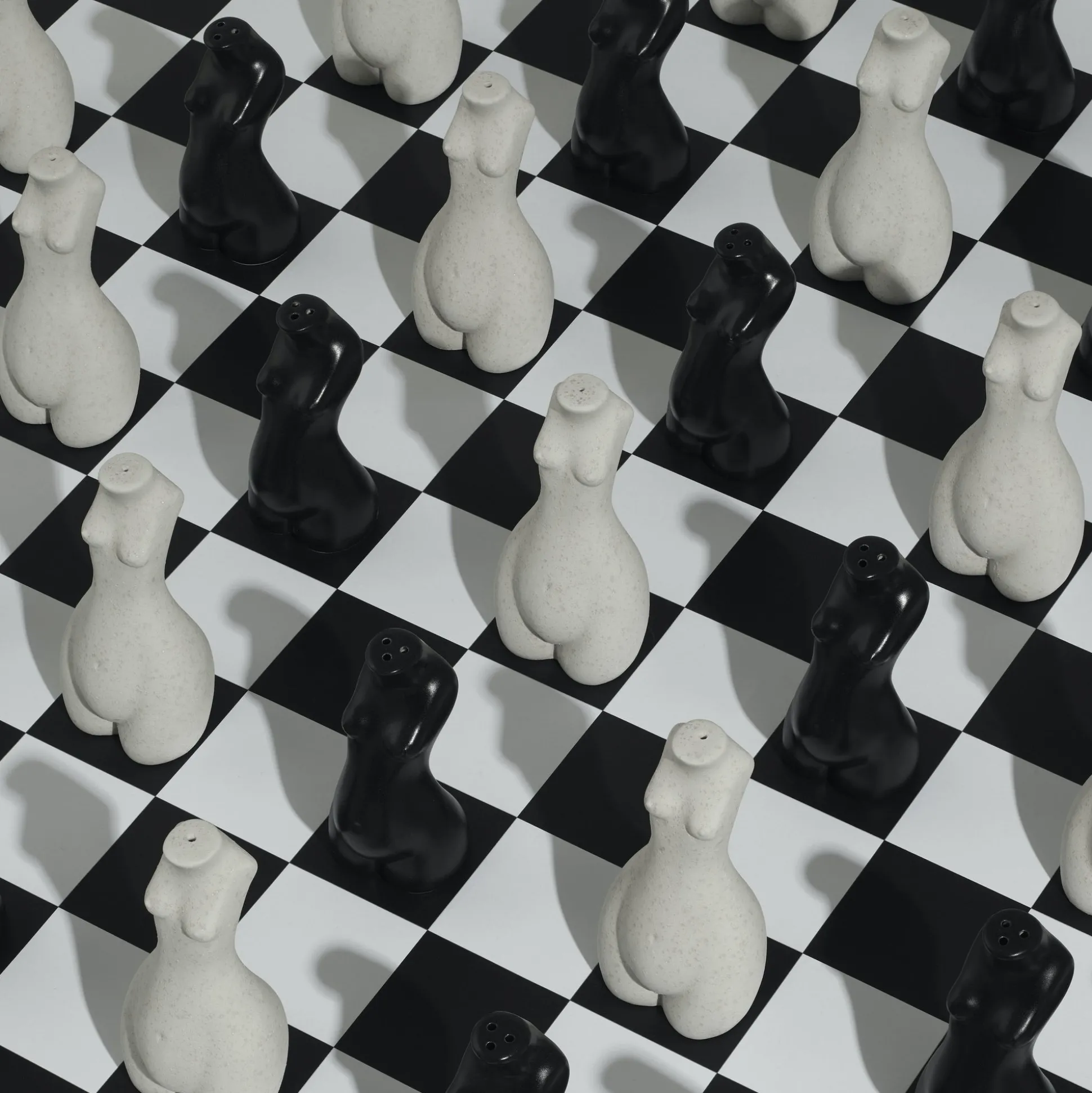 Paire De Salieres Et Poivrieres Pour Le Corps (Beige, Noir)