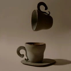 Renversez Les Tasses De The (Gris Tachete De Rousseur Mat)