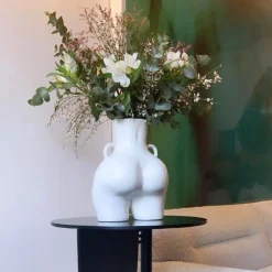 Vase Avec Poignees D'Amour (Blanc)
