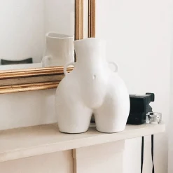 Vase Avec Poignees D'Amour (Blanc)