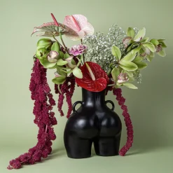 Vase Avec Poignees D'Amour (Noir)